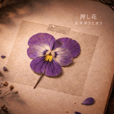 a pressed flower