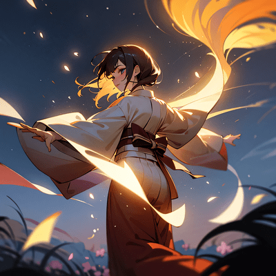 A night dance woven by fleeting lights