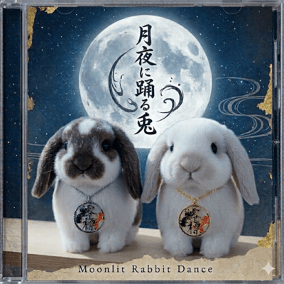 Rabbit dancing on a moonlit night