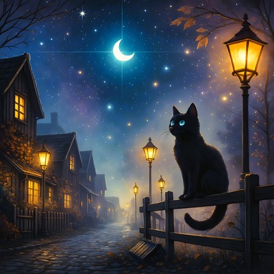 The Night Tales Sung by a Black Cat