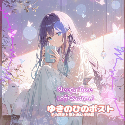 Yuki no Hi no Post Gentle Snowy Day Post Box with a Cat