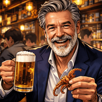 Fried feet and draft beer