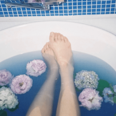 Petals wander through the night