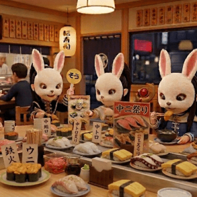 When we finish sushi it is time to pay