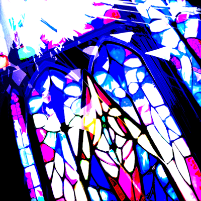 A night illuminated by stained glass