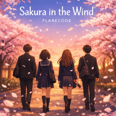 Sakura in the Wind
