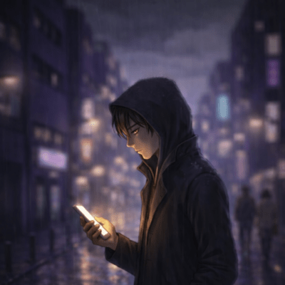 walking smartphone user