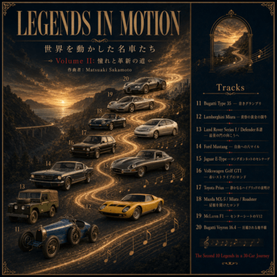 LEGENDS IN MOTION: The World's Greatest Cars - Volume II: The Road of Desire and Innovation