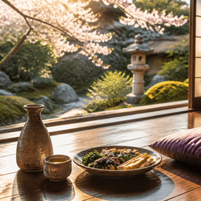Warm Sake Under Cherry Blossoms - Sake Pairing BGM