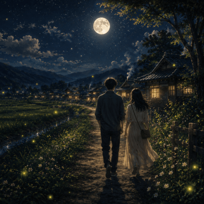 A narrow path in the fields