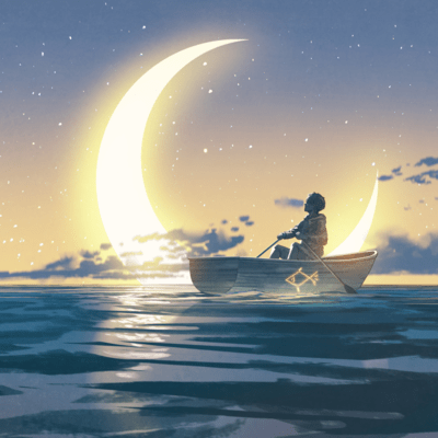 The moon on the water