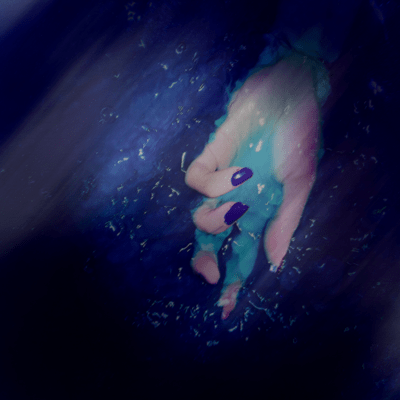 drowning in blue