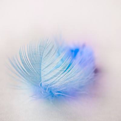 floating in blue